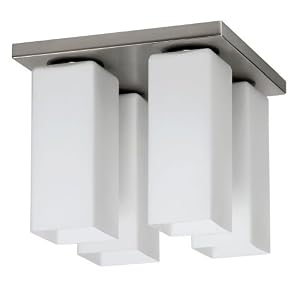Dainolite EDR93044-SC 4-Light Pendant or Flush Mount Fixture, Satin Chrome by Dainolite