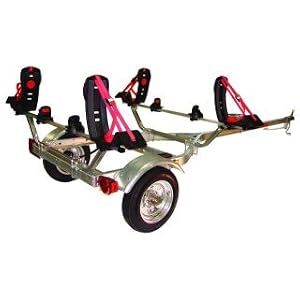 Malone MPG461GB MicroSport Trailer -Three Carrier Canoe Kayak Package - Galvaniz by