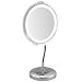 Led Illuminated 9" Table Top Mirror - 5x Magnified -battery 