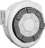Woods 59201 Lamp and Appliance Timer with Grounded 3-Prong Outlet, Repeats Weekly