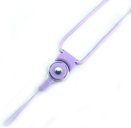 Elepromo Fashionable 19" Long /49cm Detachable Neck Strap Lanyard Braided Quick Release Lanyards with Swivel Clips and Hooks for Cell Phone Camera Name Badges, Id's, Key Rings-Violet purple