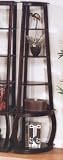 Unique Design Espresso Finish Bookcase Storage Corner Shelf