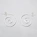 Fancy Spiral Hoop Post Earrings in Sterling Silver, #9452