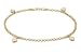 Jewelry : 14K Gold Italian Rolo Anklet with Heart Charms