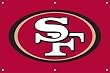 San Francisco 49ers Indoor/Outdoor Fan Banner 3 ft x 2 ft NFL Football Fan Shop Sports Team Merchandise
