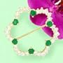 Emerald & Diamond Brooch