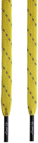 Laced Up Laces 3m Flat Shoelaces- Athletic &amp; Fashion Shoe Laces (Yellow, 45)