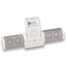 Click here to buy Logitech mm32 Portable Speakers for iPod - White by Logitech.