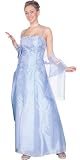 Plus Size Spaghetti Strap Organza Long Elegant Ball Gown Dress w/Floral Caviar + Scarf