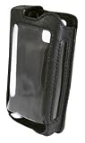 OEM Verizon Brand Lambskin Black Leather Case Cover Protector for LG DARE VX9700