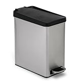 simplehuman CW1181 2-3/5-Gallon Profile Step Can, Polished Stainless