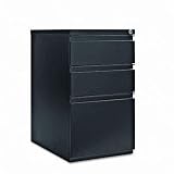 Three-Drawer Mobile File Pedestal w/Full-Length Pull, Black, 23 Deep AELPB532823BL
