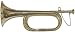 Musical Instruments : Large Brass Bugle w/ Chain