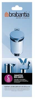 Brabantia Smartfix Bin Liners, 12litre, (40 bags)