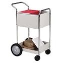 Fellowes 40924 Steel Mini Mail Cart - 39-1/4H x 20-1/2W x 26D