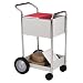 Fellowes 40924 Steel mail cart, 75 folder capacity, 16-1/4wx39-1/4hx26d, dove gray