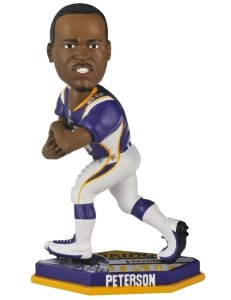 Minnesota Vikings NFL Adrian Peterson Forever Collectibles Thematic Base Edition Bobble Head