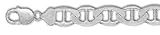 Sterling Silver 18 Inch X 12.0 mm Mariner Link Necklace - Italian