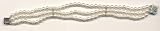 4-4.5mm 14ky/w Freshwater Triple Bracelet