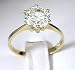 14k Yellow Gold Brilliant Solitaire Cubic Zirconia CZ Ring - Size 5.0 in Yellow Gold