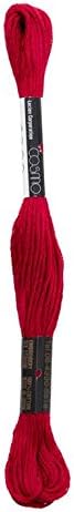 Lecien Japan 2512-4300 Cosmo Cotton Embroidery Floss, 8m, Skein Red