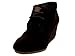 TOMS Women's Suede Wedge Desrhi Black 10002815
