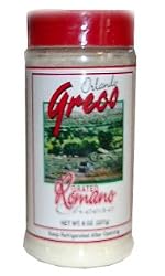 Grated Romano Cheese (OrlandoGreco) 8 oz, plastic shaker