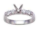 0.40 cts Round Diamonds Engagement Ring - Platinum, 18kt White or Yellow Gold