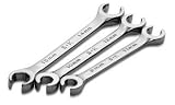 3 Piece SuperKrome Metric Flare Nut Wrench Set by SK Hand Tool