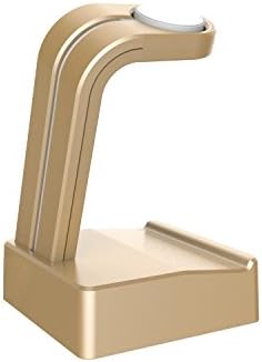 Apple Watch Stand,FLDTIGER * Charging Dock * Watch Charging Stand Bracket Station Cradle Holder Premium TPU Fit 38/42mm Apple Watch All Models and iphone (Gold)
