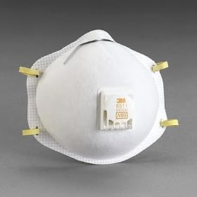 3M 8511 Particulate Sanding Respirator N95, Valve 10-Pack by 3M