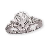 14K White Gold Dove Ring