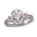 14K White Gold Dove Ring