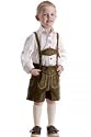 Trachten kurze Kinderlederhosen, uriges rehbraun, aus hochwertigem, weichem Rindsleder