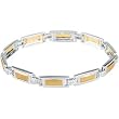 14K Yellow White Gold Diamond Men's Bracelet - 1.0 ct tw