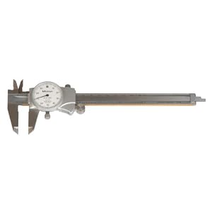 Mitutoyo 505-675, Dial Caliper, 0 - 6 X .001, .100 per rev., White Face by 