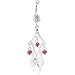 Pink Gem Disc Drop Chandelier Belly Ring