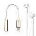 iPhone 7/7 Plus Earphone Adapter, Lightning to 3.5mm Audio Jack Adapter Converter (Gold)