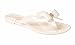 Charles Albert Women's Jelly Flip Flop Sandal with Rhinestone Bow
