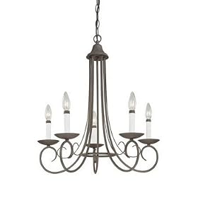 Thomas Lighting SL8065-63 Somerset - Five Light Mini Chandelier, Painted Bronze Finish
