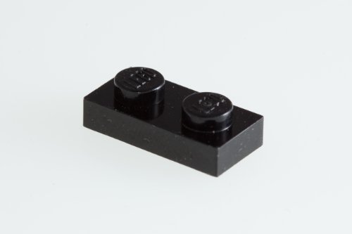 500x Lego Black 1x2 Flat Plates Super Pack