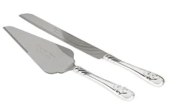 Hortense B. Hewitt Wedding Accessories Silver-Plated Linked At Heart Cake Knife and Server Set