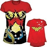 DC WONER WOMAN LOGO JUNIORS T-SHIRT W/ CAPE