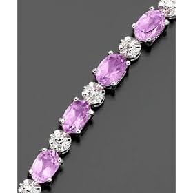 Sterling Silver Amethyst (8 ct. tw.) and Diamond Accent Bracelet by Macy's