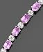 Jewelry : Sterling Silver Amethyst (8 ct. tw.) & Diamond Accent Bracelet