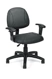 Boss Leather Plus Posture Task Chair with Adj Arms