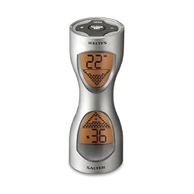 Salter 387 Silver Electronic Timer & Clock 99 Min Count Up/Down With Sand Effect Graphic Display