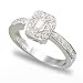 1/2ctw Emerald Cut and Round Diamond Ring