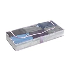 WENKO 4610003100 Unterbettkommode Lavendel - mit Duft zur Mottenabwehr, atmungsaktives Vlies, 100 x 15 x 45 cm, wei�-lavendel