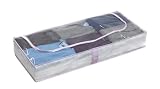 WENKO 4610003100 Unterbettkommode Lavendel - mit Duft zur Mottenabwehr, atmungsaktives Vlies, 100 x 15 x 45 cm, wei�-lavendel